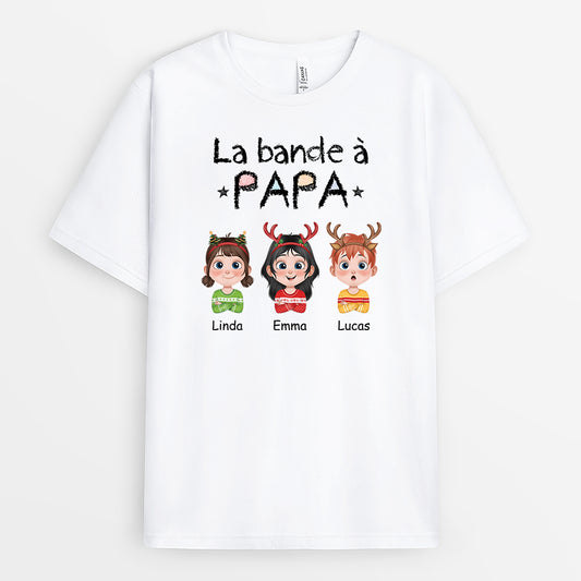 5856AFR1 t shirt de noel personnalise la bande a papa 5856akl0a