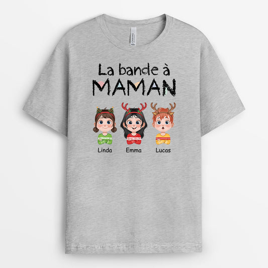 5856AFR2 t shirt de noel personnalise la bande a papa 5856akl0a