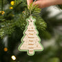 5858OFR2 ornement en bois a 2 couches personnalise famille sapin de noel avec prenom 5858okuti