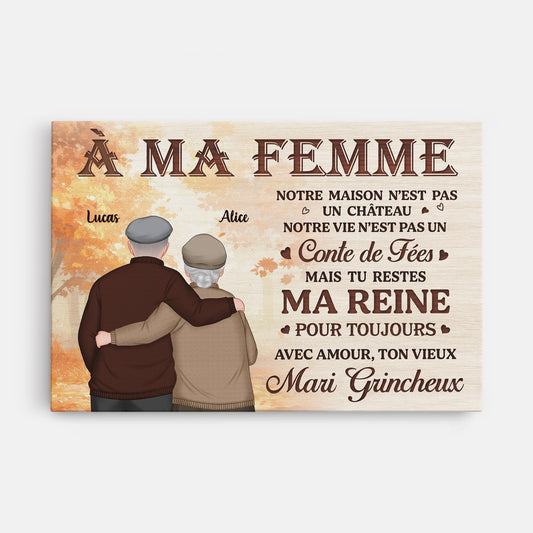 5861CFR1 toile personnalisee couple a ma femme a mon mari 5861c3hzg
