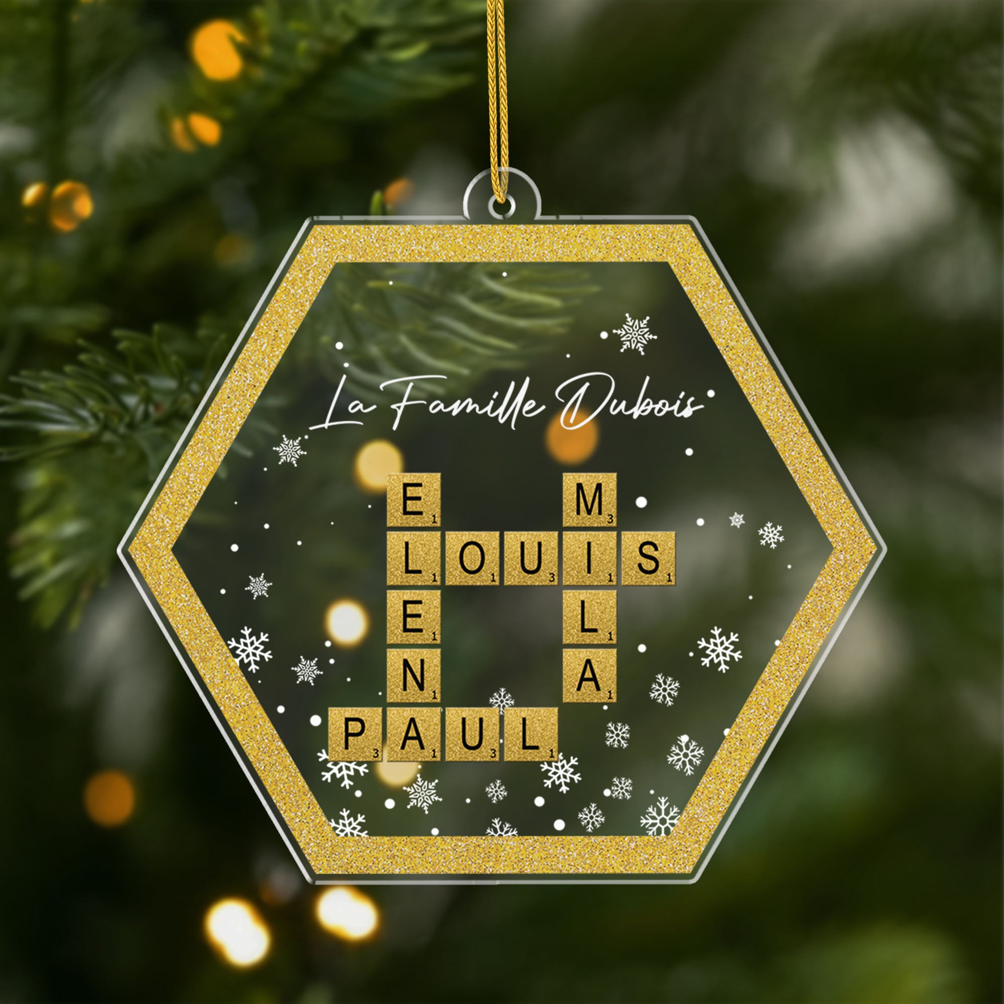 5863OFR1 ornement noel en acrylique personnalise nos mots croises avec prenom 5863okhqi
