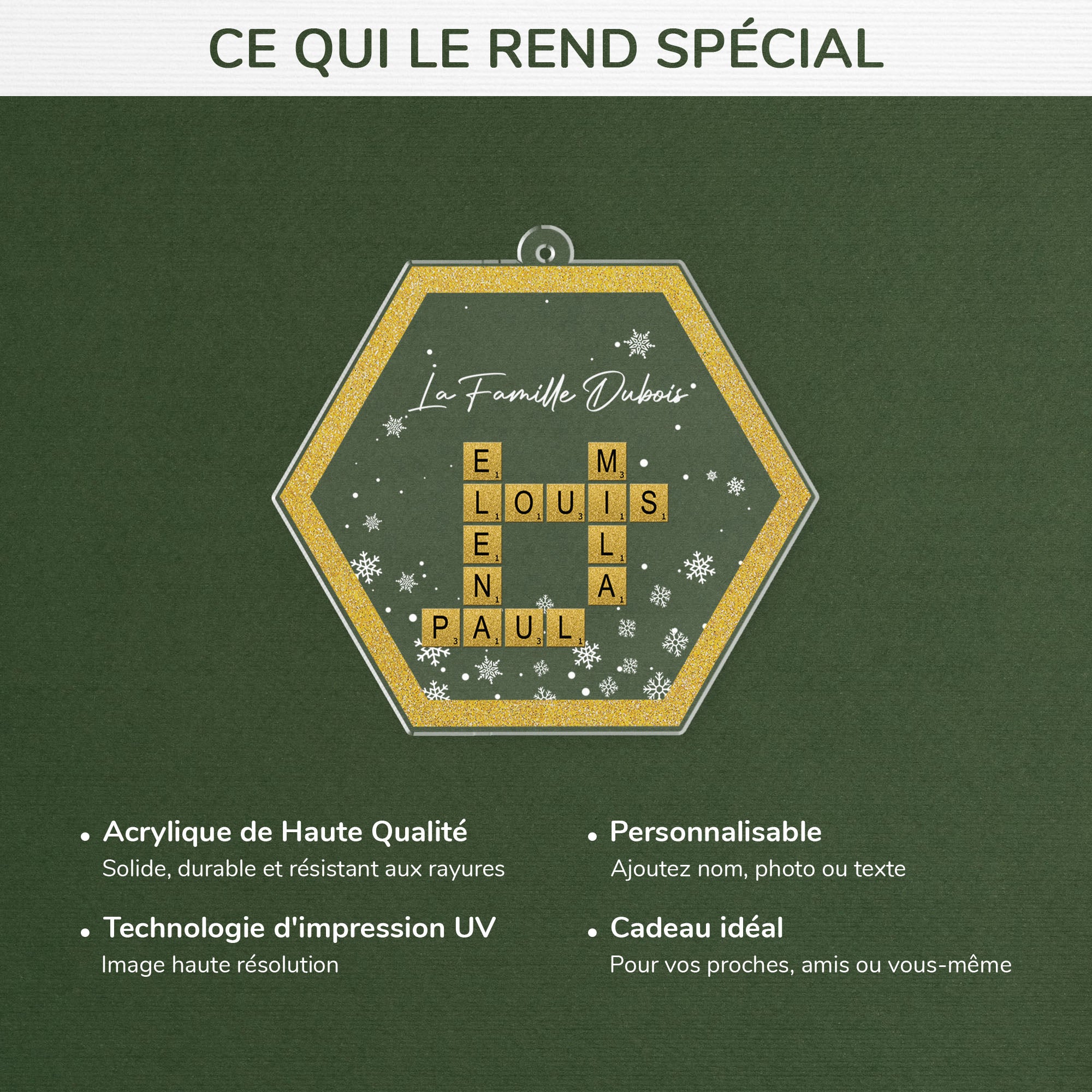 5863OFR4 ornement noel en acrylique personnalise nos mots croises avec prenom 5863okhqi