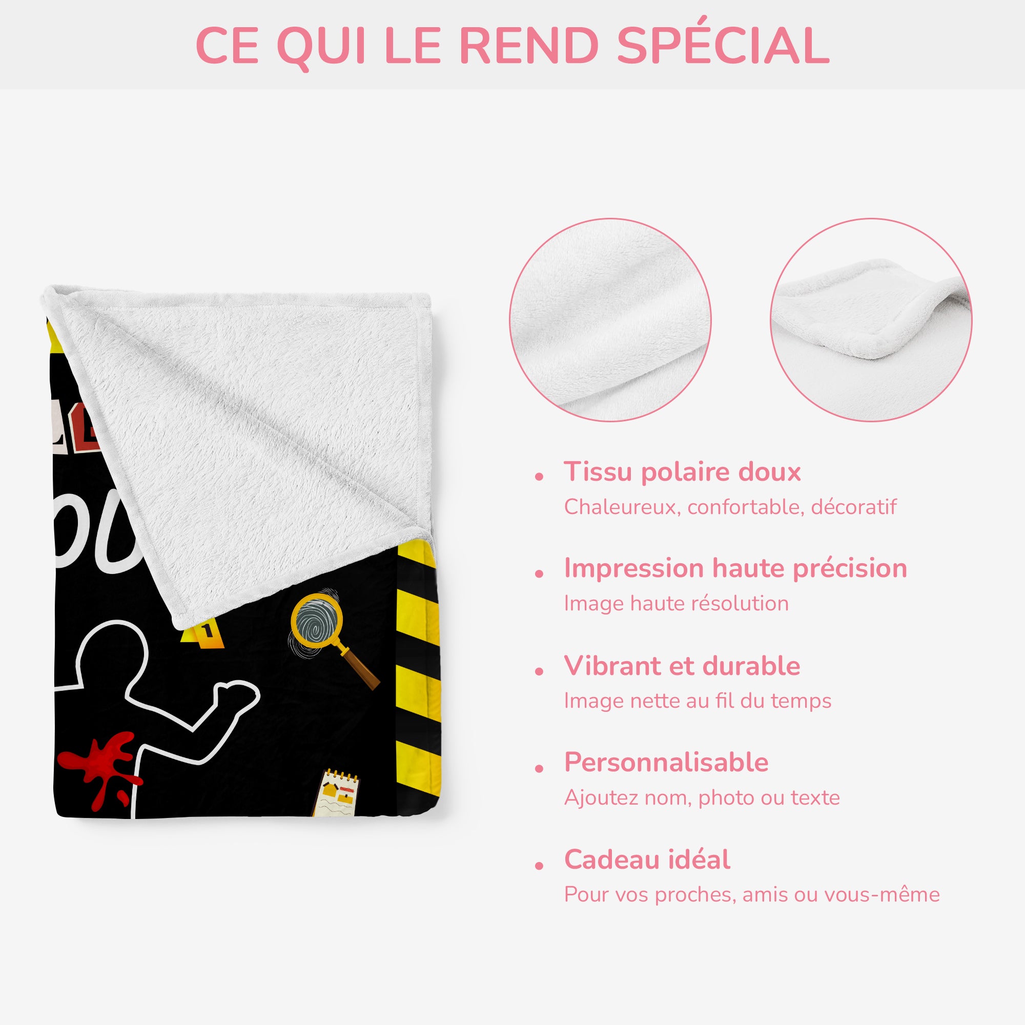 5873BFR4 plaid personnalise le plaid pour regarder des true crime 5873btvna