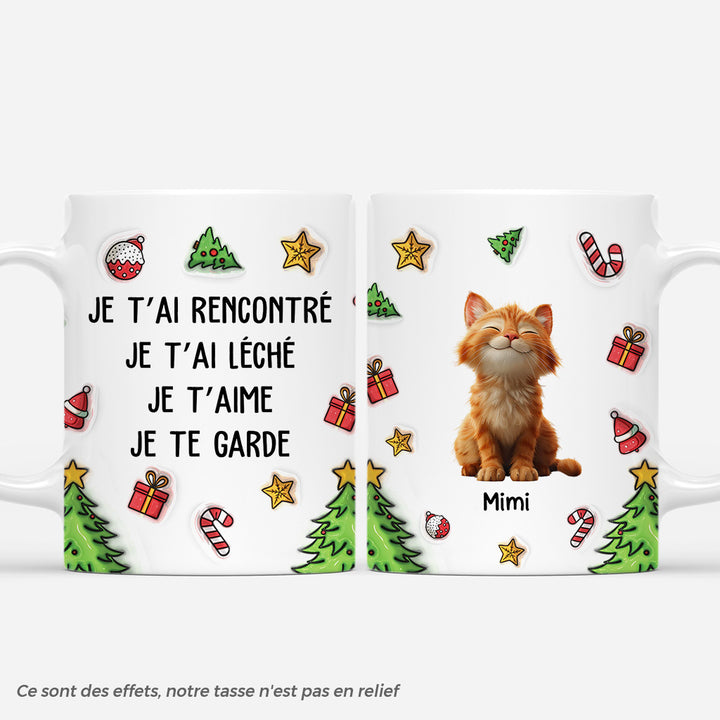 Mug personnalisé avec un prénom chat amoureux - Joli Mug Mug personnalisé avec un prénom chat amoureux - Joli Mug