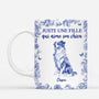 5876MFR1 mug personnalise juste une fille qui aime son chien style toile bleue 5876m8mzc
