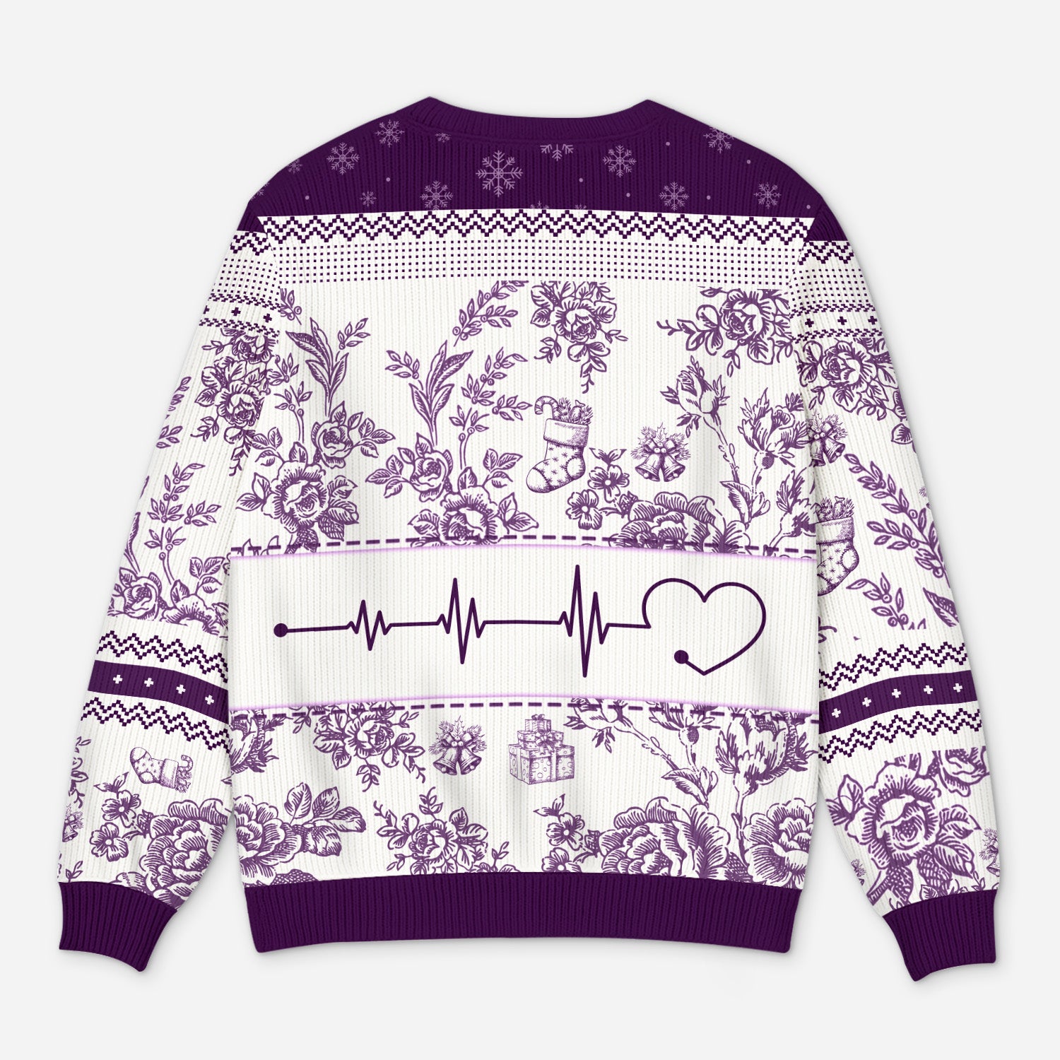 5879WFR3 pull de noel moche personnalise le grand coeur de mamie 5879wkmta