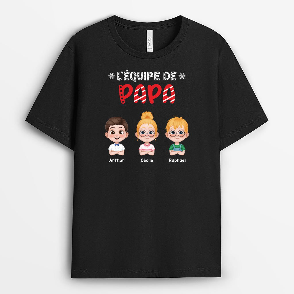 5880AFR1 t shirt personnalise papa maman equipe du pere noel 5880atlab