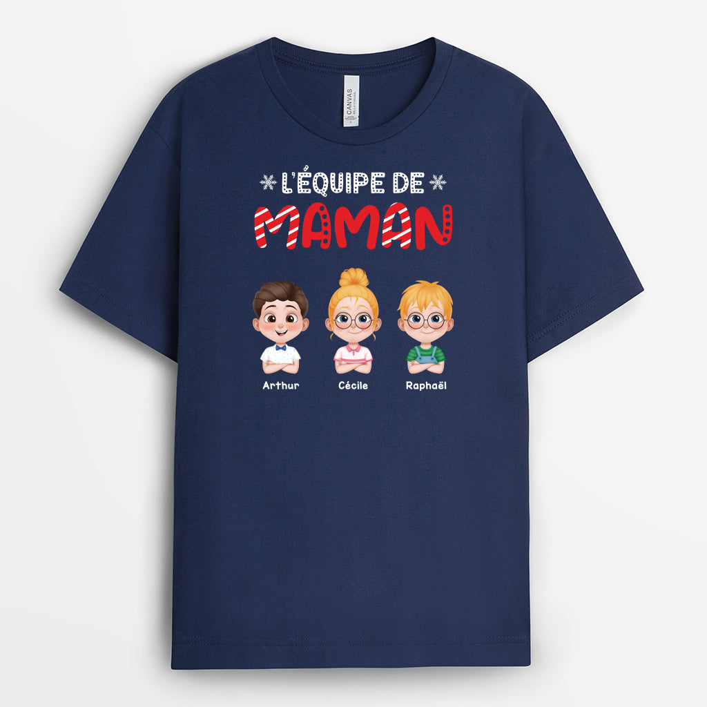 5880AFR2 t shirt personnalise papa maman equipe du pere noel 5880atlab