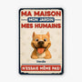 5881EFR1 plaque en metal personnalisee chien ma maison mes humains 5881e3pwc