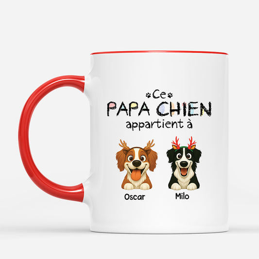 5882MFR2 mug de noel personnalise cette maman chien appartient a 5882mkv0c