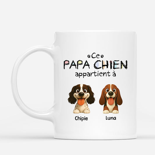 5883MFR1 mug personnalise ce papa chien appartient a 5883mkv0c