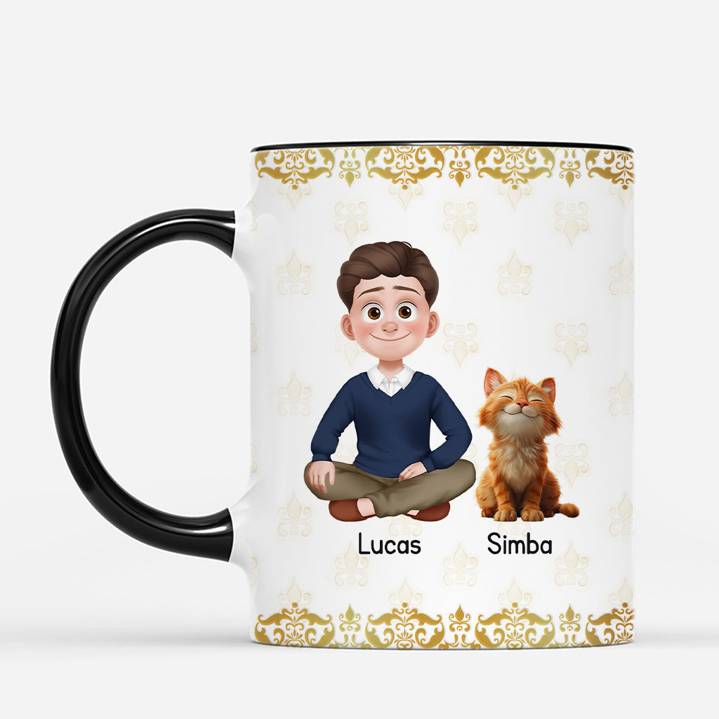 5884MFR2 mug personnalise juste une fille qui aime ses chats 5884m3ymd