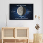 5885CFR3 toile personnalisee couple avec phase de lune le debut de notre eternite 5885c8mzg