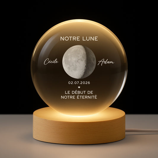 5885LFR1 veilleuse boule de cristal personnalisee couple phase de la lune ou nous nous sommes maries 5885l8pzg