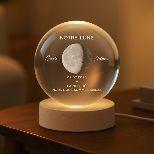 5885LFR2 veilleuse boule de cristal personnalisee couple phase de la lune ou nous nous sommes maries 5885l8pzg