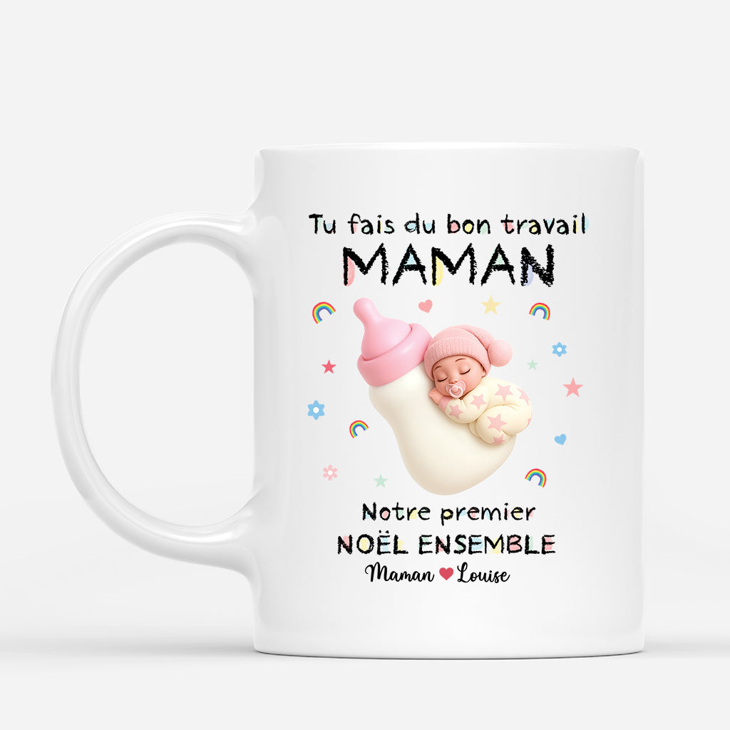 5892MFR1 mug personnalise futur papa et future maman tu fais du bon travail 5892m6lca_2