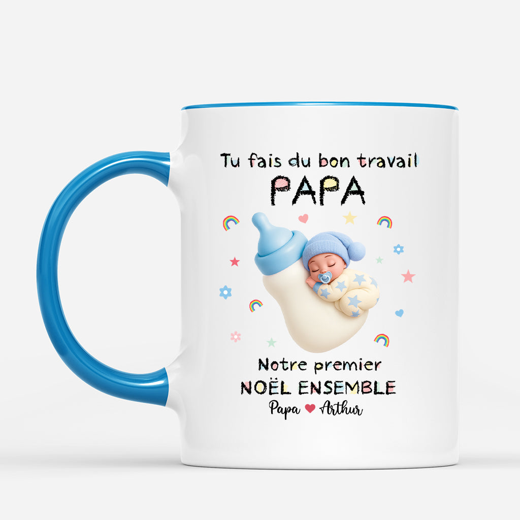 5892MFR2 mug personnalise futur papa et future maman tu fais du bon travail 5892m6lca_1