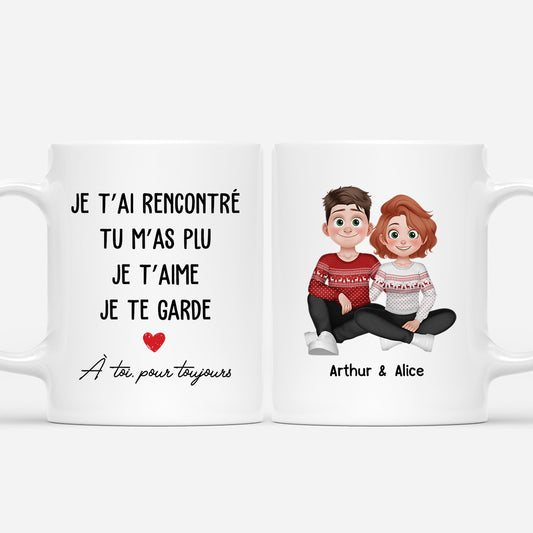 5895MFR1 mug personnalise couple a toi pour toujours 5895m6ttg