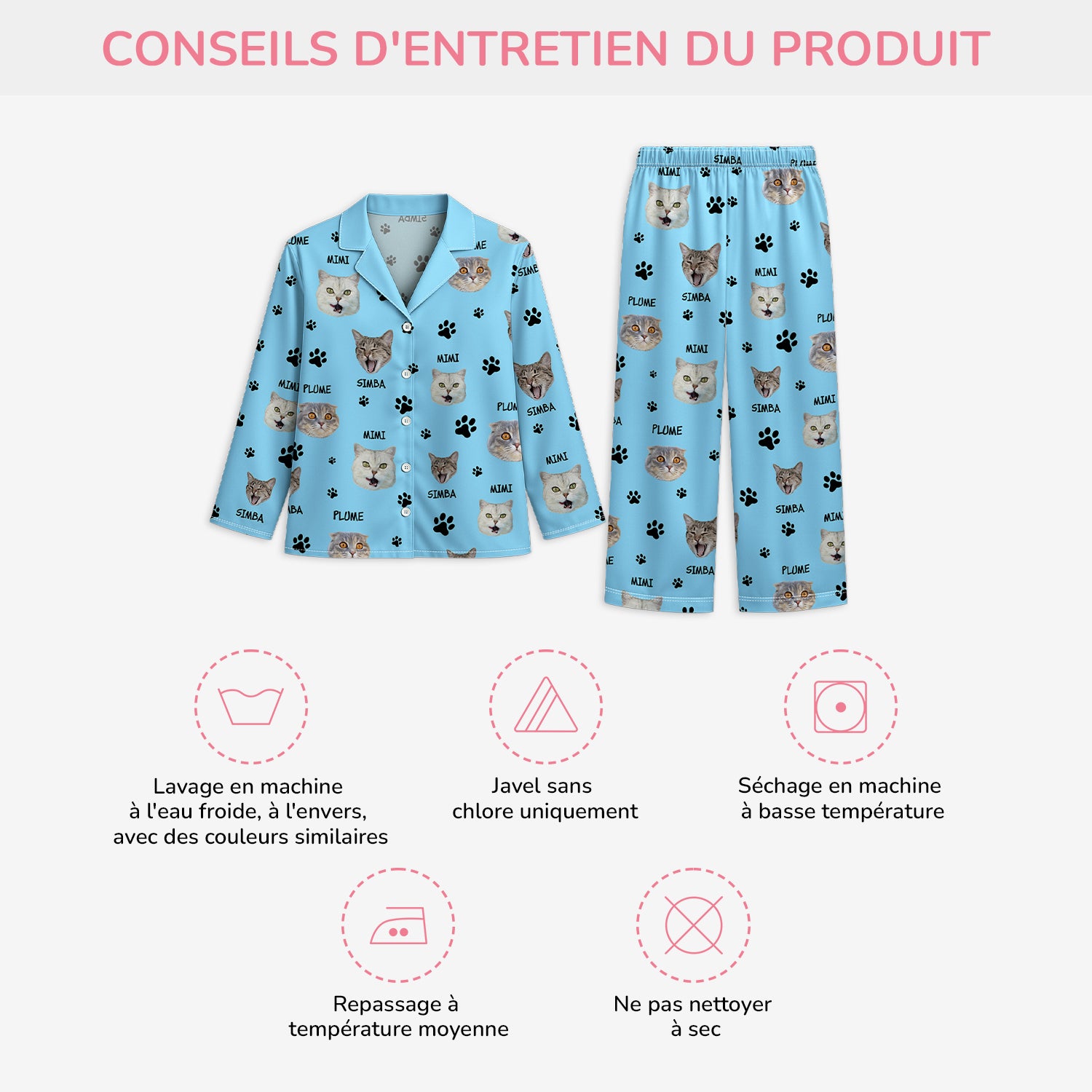 5900VFR4 pyjama personnalise avec photo mon chat 5900vkznd