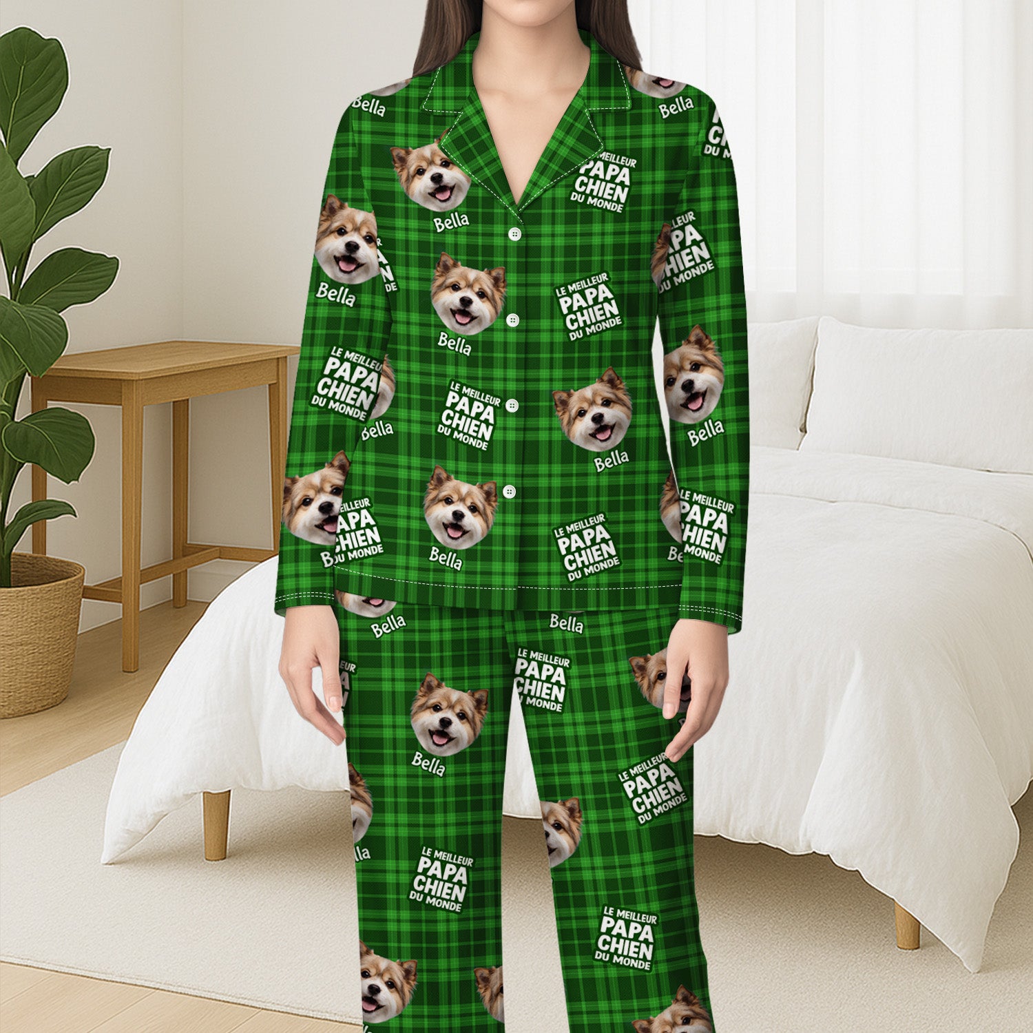 5911VFR3 pyjama a carreaux personnalise meilleure maman chien 5911vtvmc_1f900edf 611e 4345 b946 42c7ac96c409