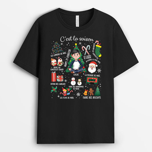 5922AFR2 t shirt noel personnalise c_est la saison 5922atvma