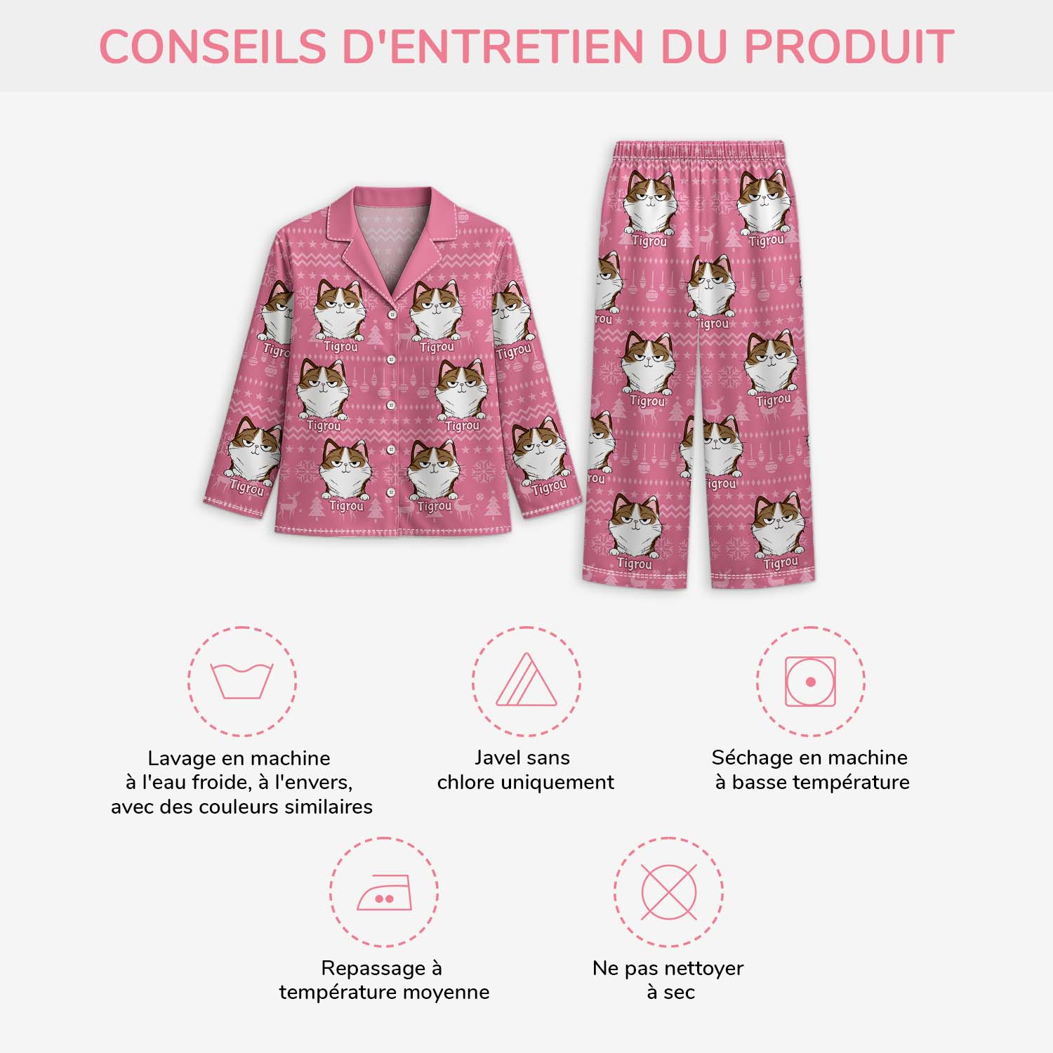 5935VFR4 pyjama personnalise photo mon chatchat aime 5935v6xzd