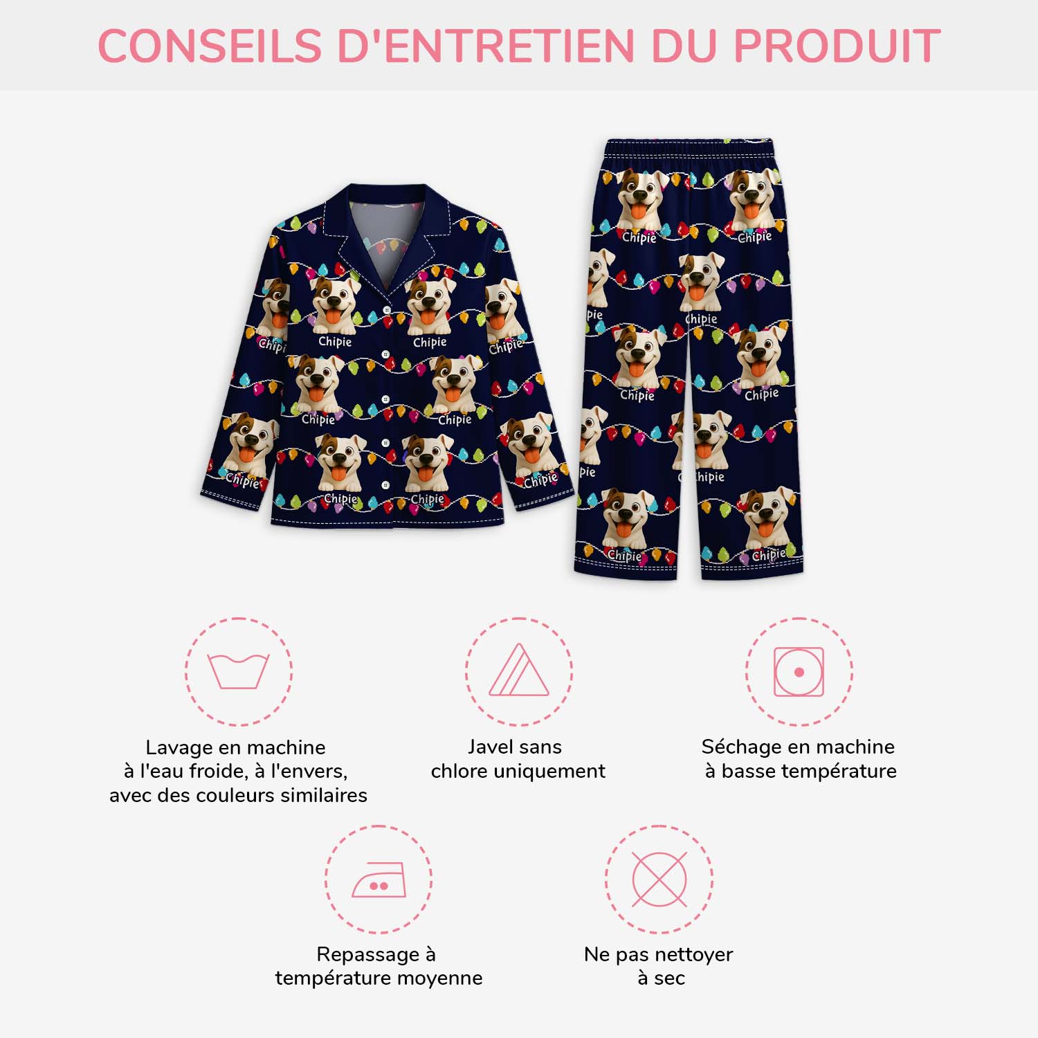 5935VFR4 pyjama personnalise photo mon chienchat aime 5935v6xzc