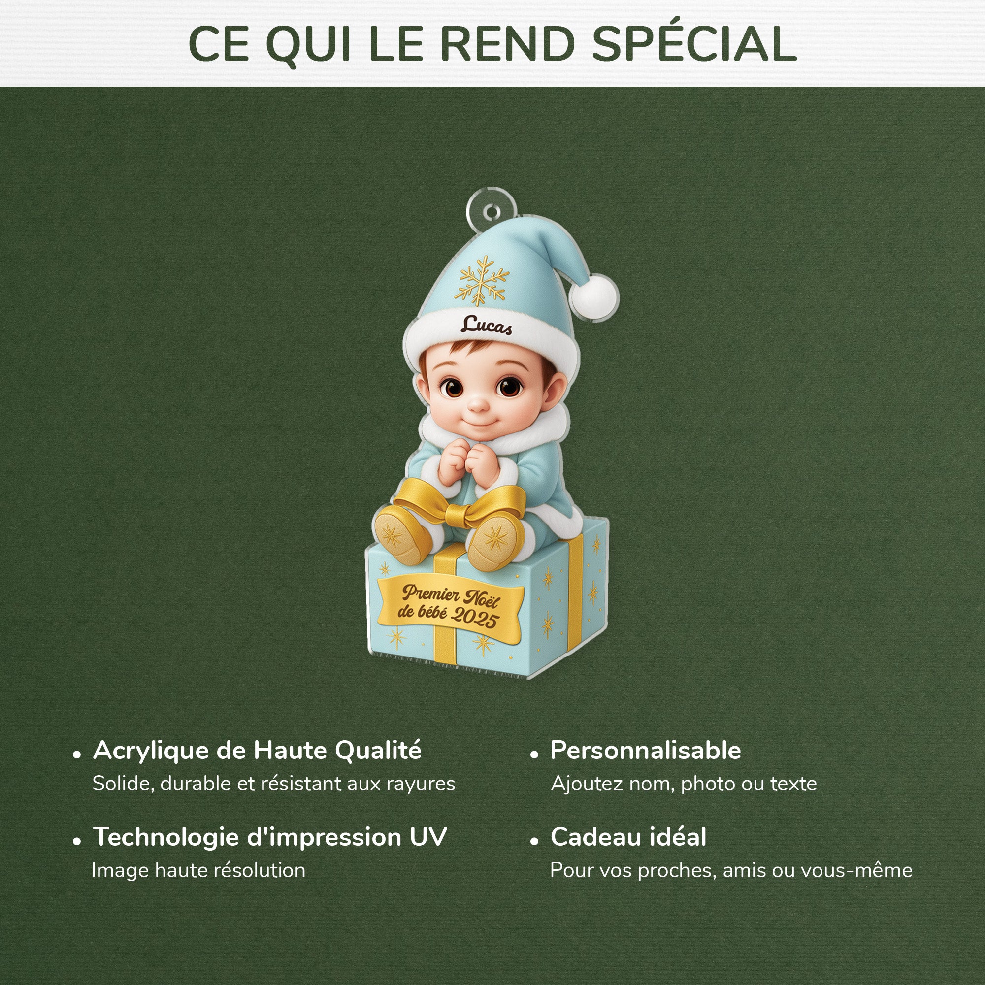 5939OFR4 effet dimpression 3d ornement noel acrylique personnalise mon petit enfant 5939o3hmk