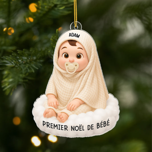 5940OFR1 effet dimpression 3d ornement acrylique personnalise mon 1er noel 5940okzck