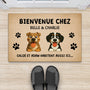 5945DFR2 paillasson personnalise bienvenue chez les chiens 5945dkl0c