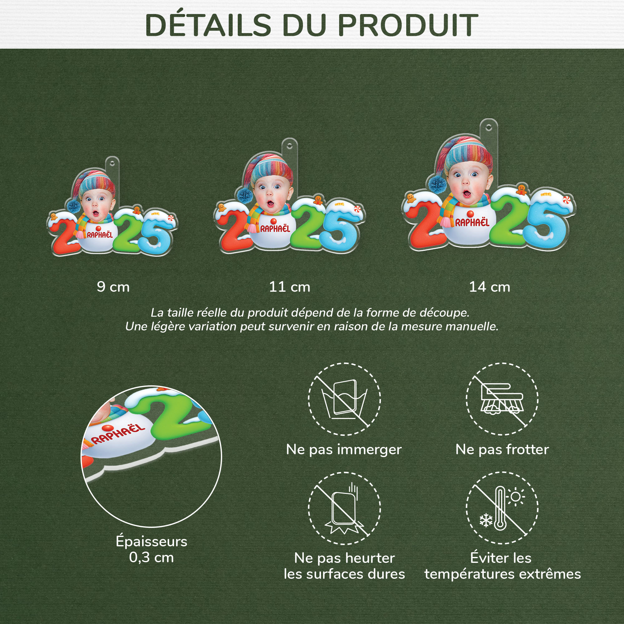 5946OFR3 effet dimpression 3d ornement acrylique personnalise pour enfant bonbon de noel 5946okvqk