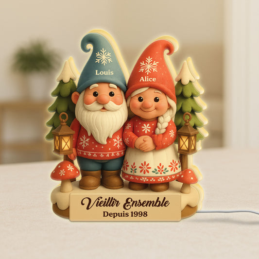 5953LFR1 effet dimpression 3d lightbox personnalisable de noel couple vieillir ensemble 5953lkv5g