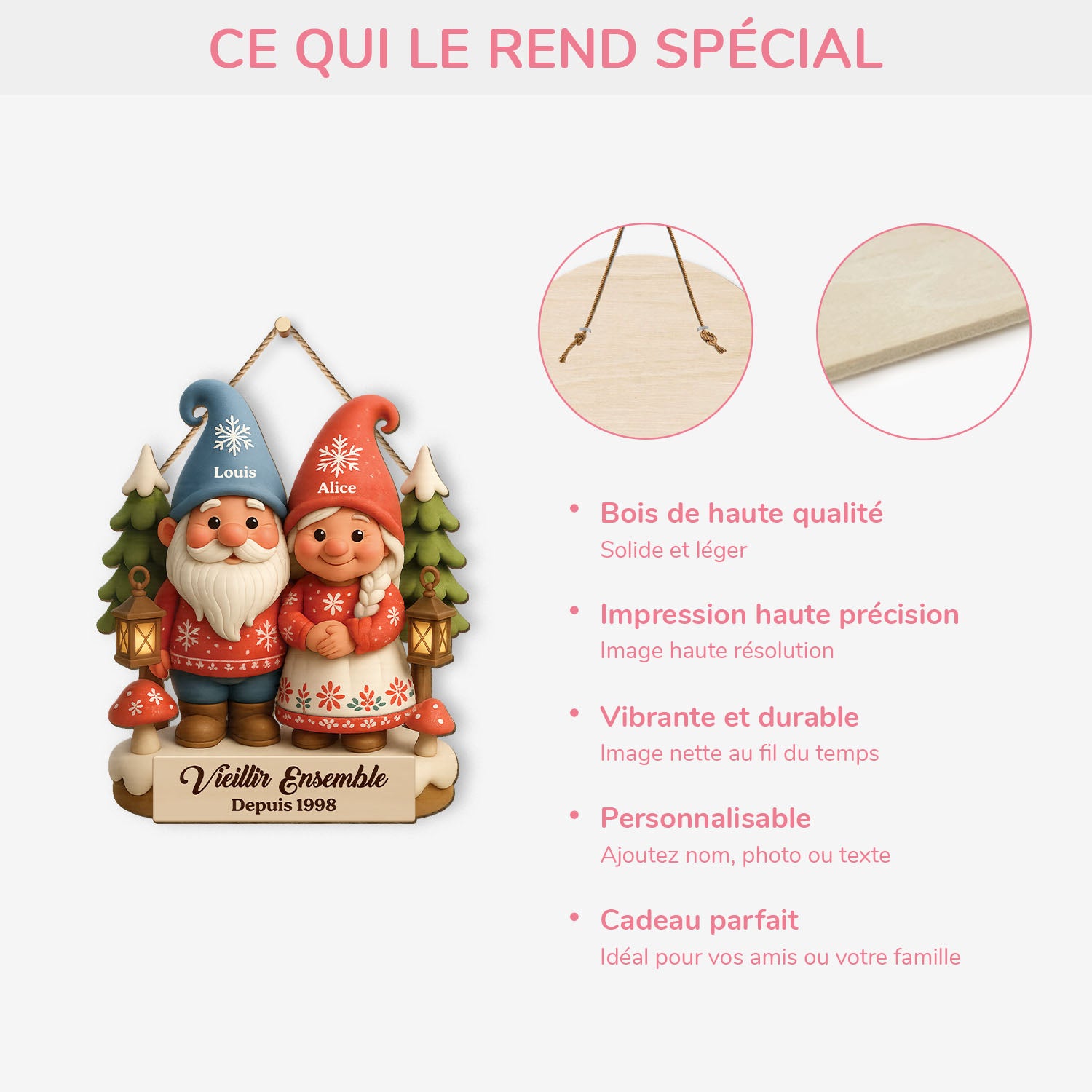 5953QFR4 effet dimpression 3d plaque en bois personnalisee couple vieillir ensemble 5953qkv5g