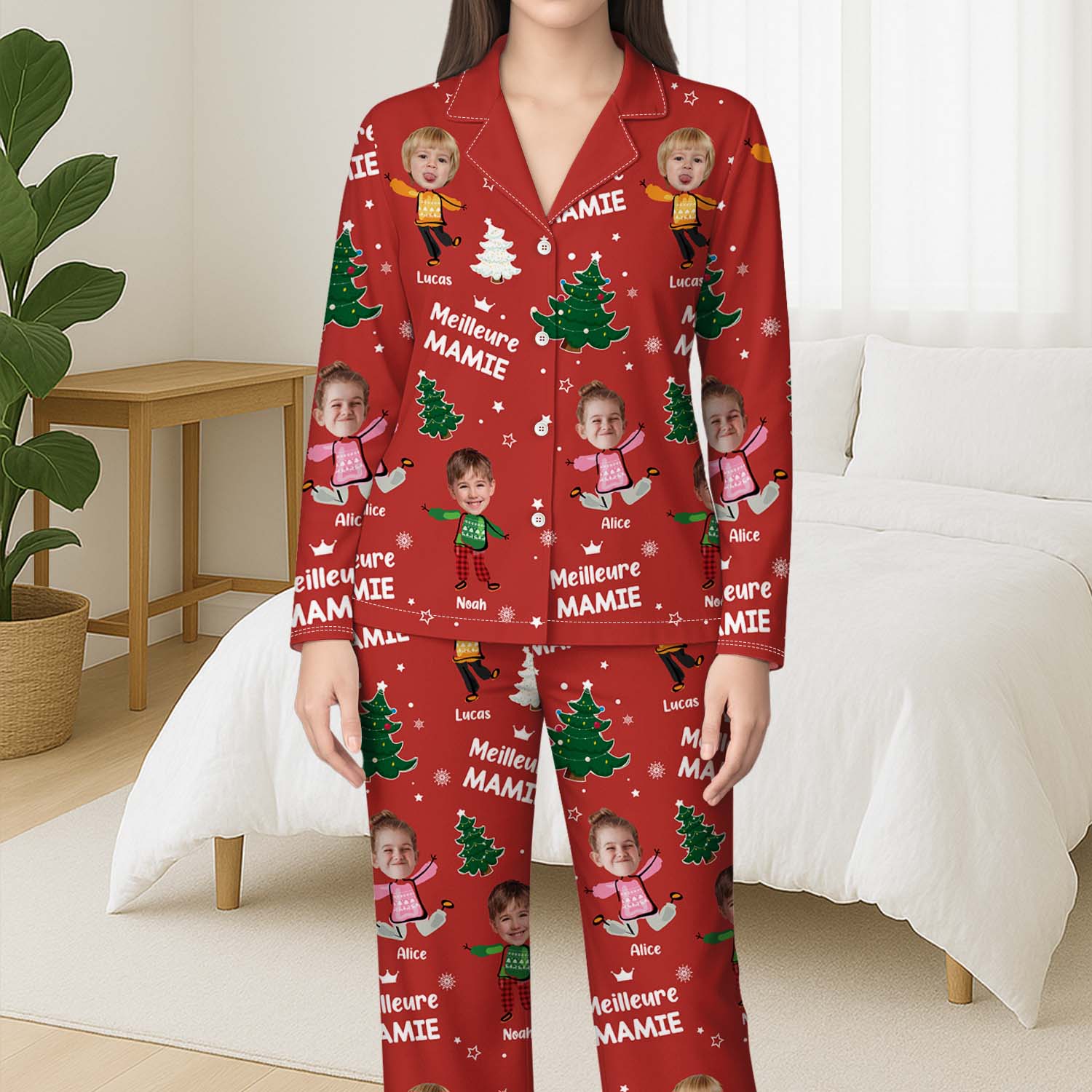 5955VFR3 pyjama noel personnalise meilleur papy 5955v8yzb