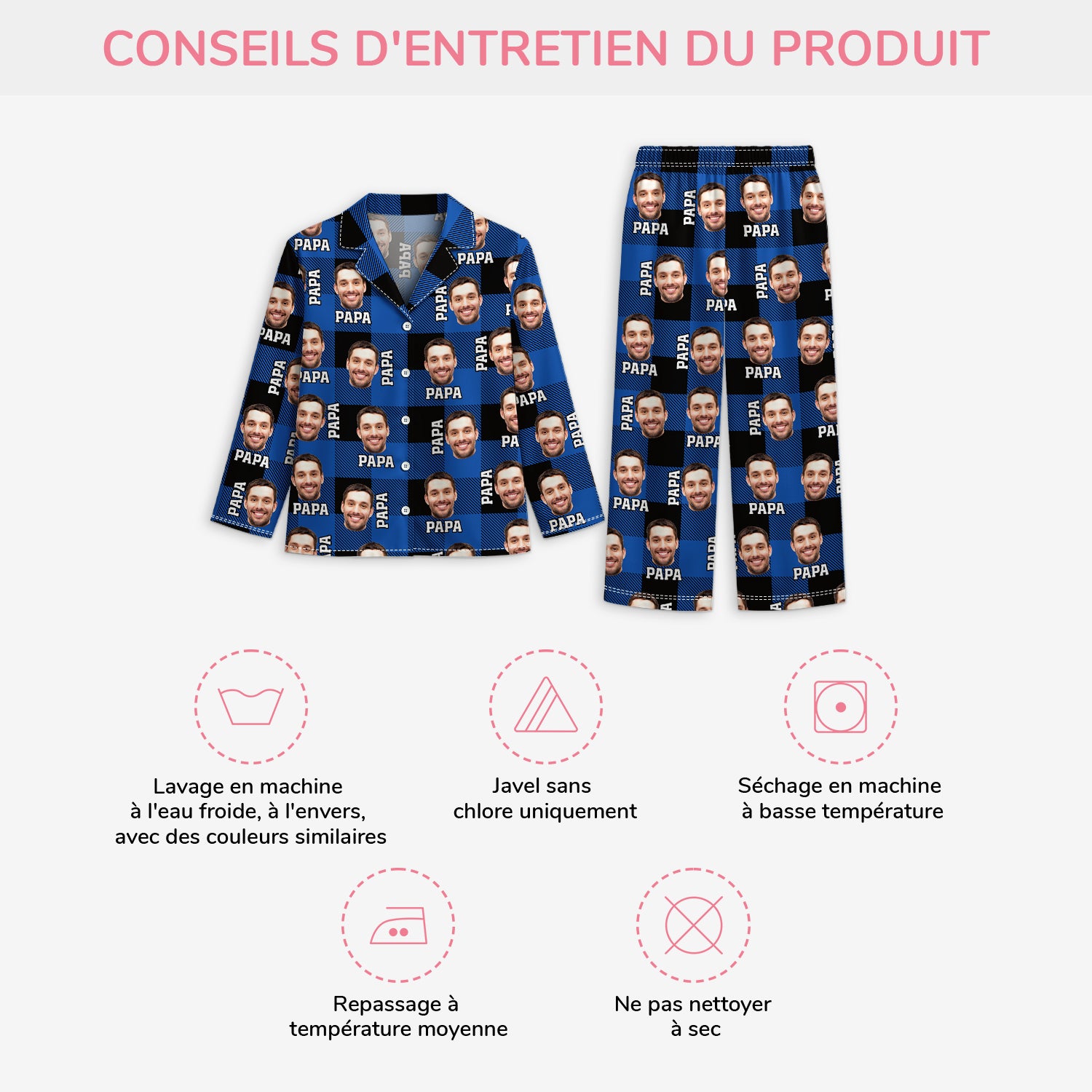 5962VFR4 pyjama de noel personnalise avec photo mon joli pyjama 5962vtvca