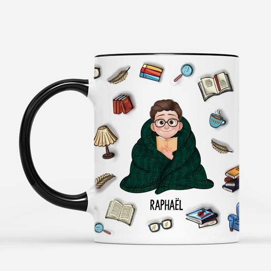 5977MFR2 effet dimpression 3d mug personnalise pour femme et homme qui aiment les livres chut je lis 5977m8maa