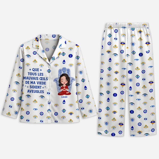 5980VFR1 pyjama personnalise femme la vie est meilleure avec le yoga 5980vkvca