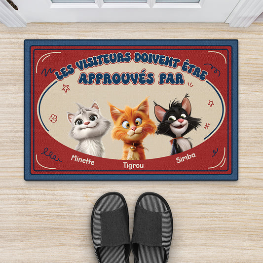 5981DFR2 paillasson chat personnalise les visiteurs doivent etre approuves 5981d8tzd