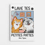 5990CFR1 toile chat personnalisee lave tes pattes 5990c36qd