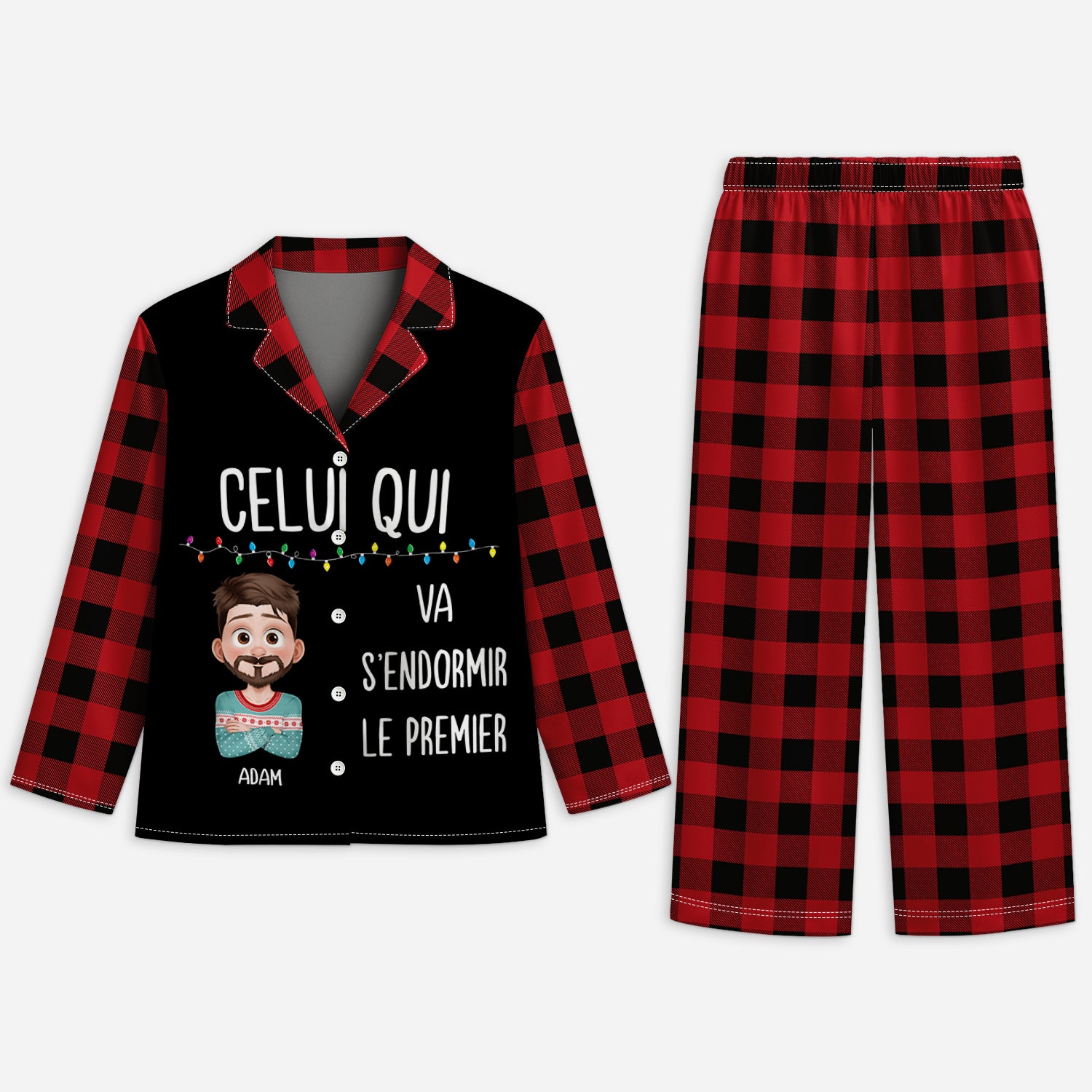 5993VFR1 pyjama personnalise femme et homme sendormir le premier 5993v6tcb_fe7dc6f0 fa5f 4f60 ac4b 37143fc38778