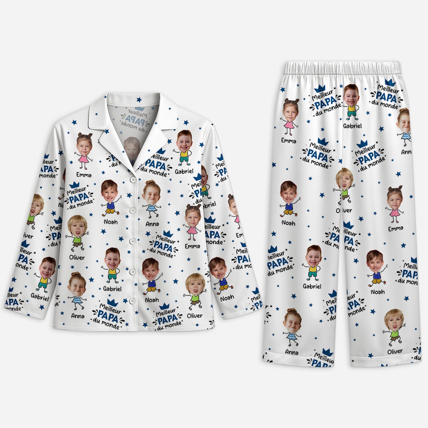 5995VFR1 pyjama personnalise avec photo le meilleur papa maman 5995v6mmb