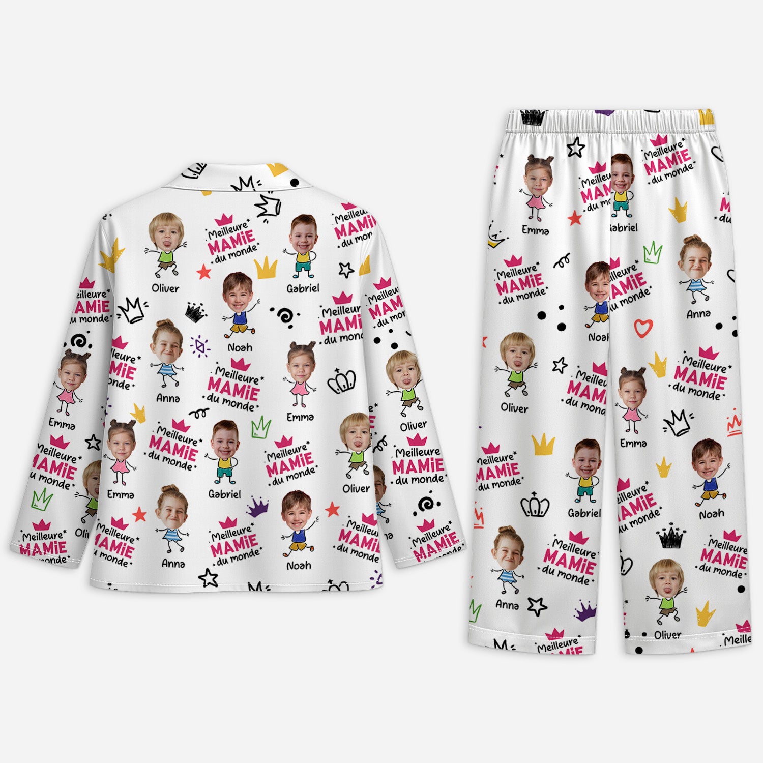 5995VFR2 pyjama personnalise avec photo le meilleur papy mamie 5995v6mma