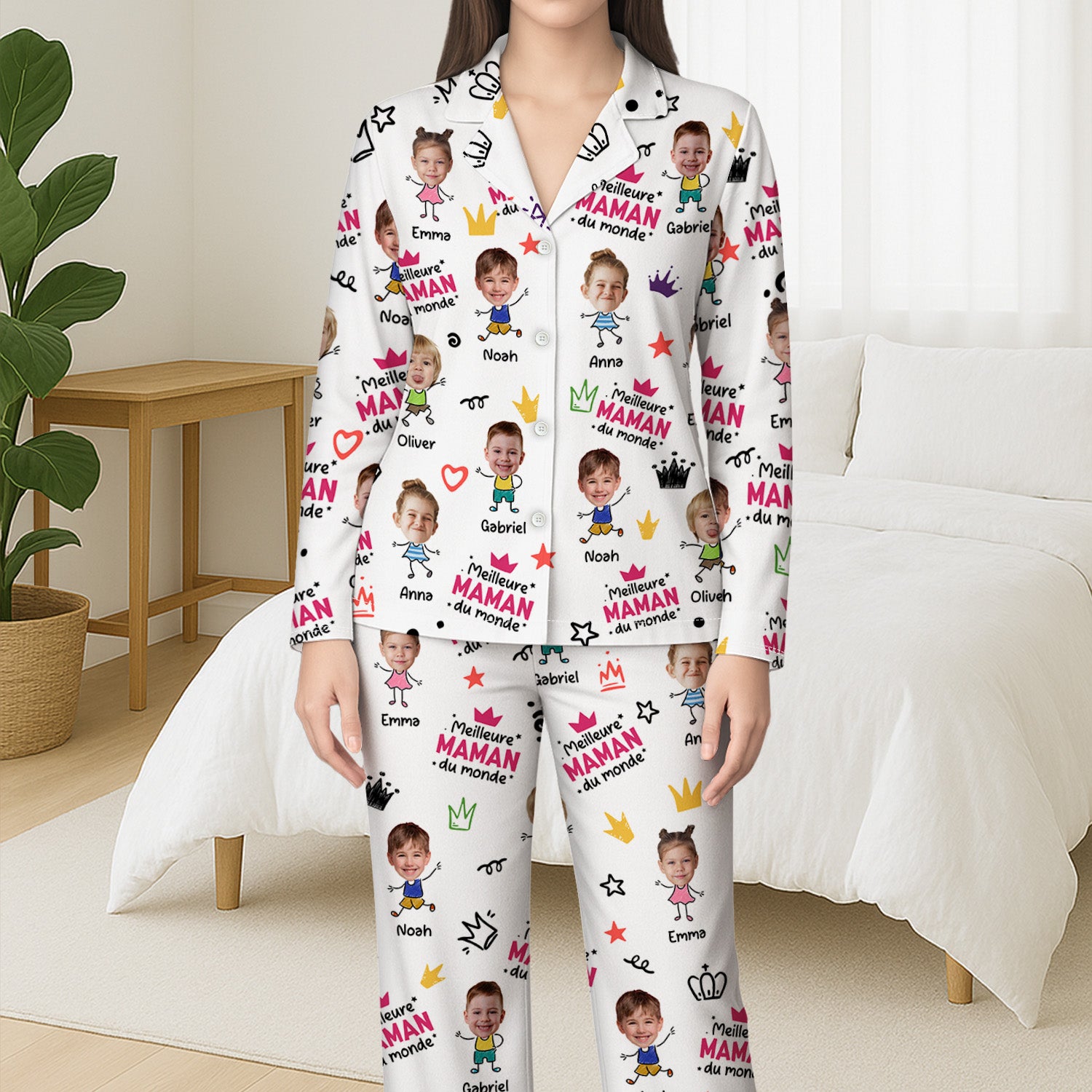 5995VFR3 pyjama personnalise avec photo le meilleur papa maman 5995v6mmb