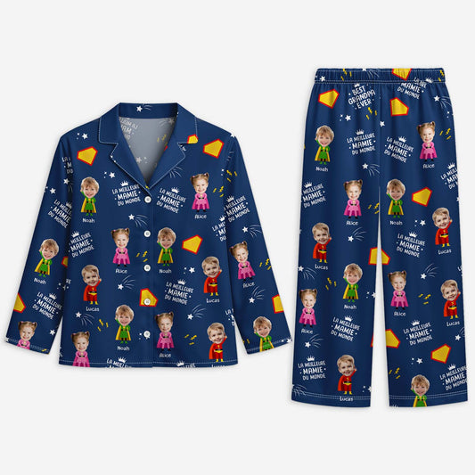 5997VFR1 pyjama personnalise avec photo le meilleur papy mamie super hero 5997v6kaa