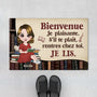 5998DFR1 paillasson personnalise pour fille qui aime les livres je plaisante je lis 5998d6mzd