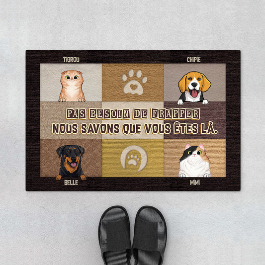 5999DFR1 paillasson personnalise chat et chien pas besoin de frapper 5999d6qqa_2c0cd10e c37f 4c20 9eb1 8d16137d8a62