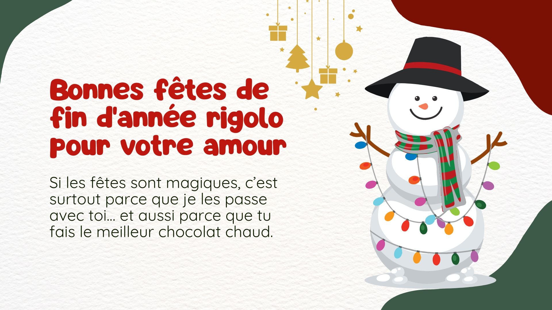 Message Voeux De Fin D'année Humoristique​​ Pour Votre Amour