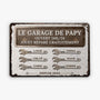 6001EFR1 plaque en metal personnalisee le garage de papy papa avec service gratuit 6001e6lnb_1