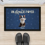 6005DFR2 paillasson personnalise chat notre doux foyer 6005d3vtd