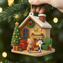 6013OFR1 ornement acrylique personnalise avec chat salon de noel 6013o86ac2